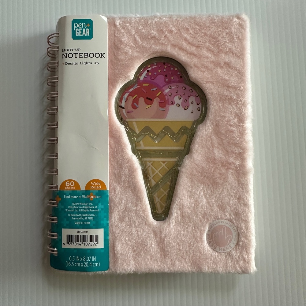 Giveaway! Pink Ice Cream Light-up Notebook